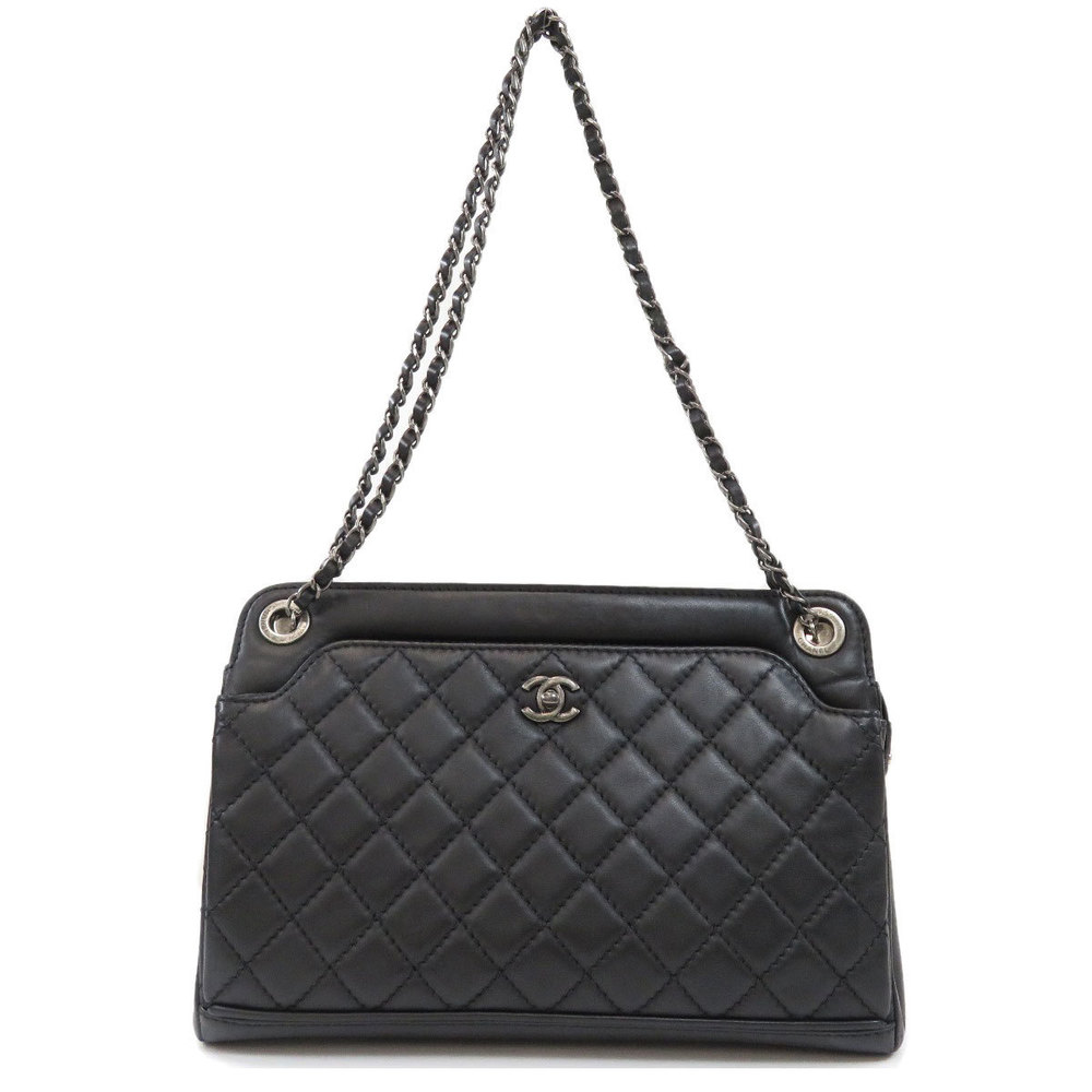 Chanel Chain Shoulder Bag Matelasse Silver Hardware Lambskin